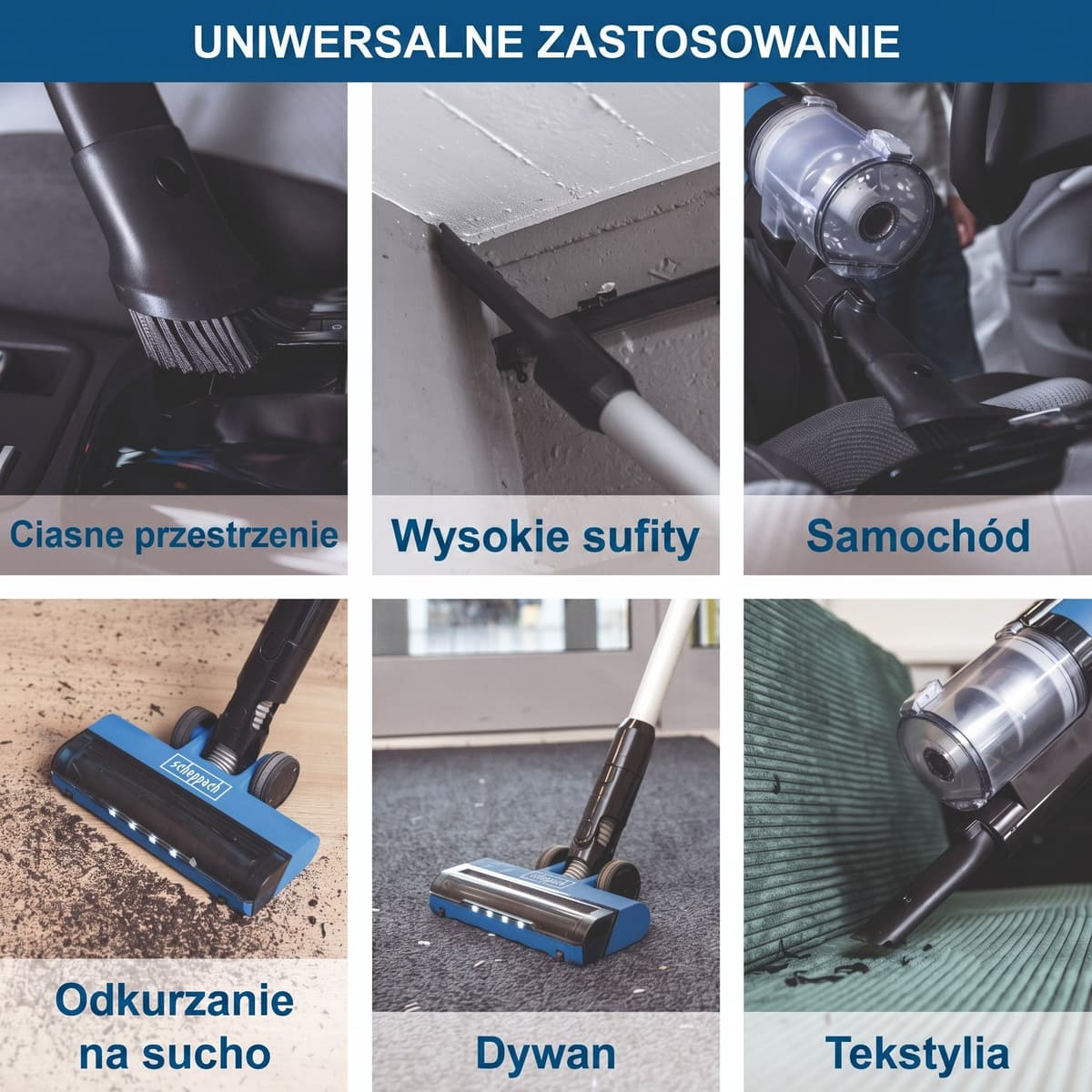 Odkurzacz ręczny akumulatorowy 20 V zestaw BC-VC250-X Set S Scheppach 5909277400