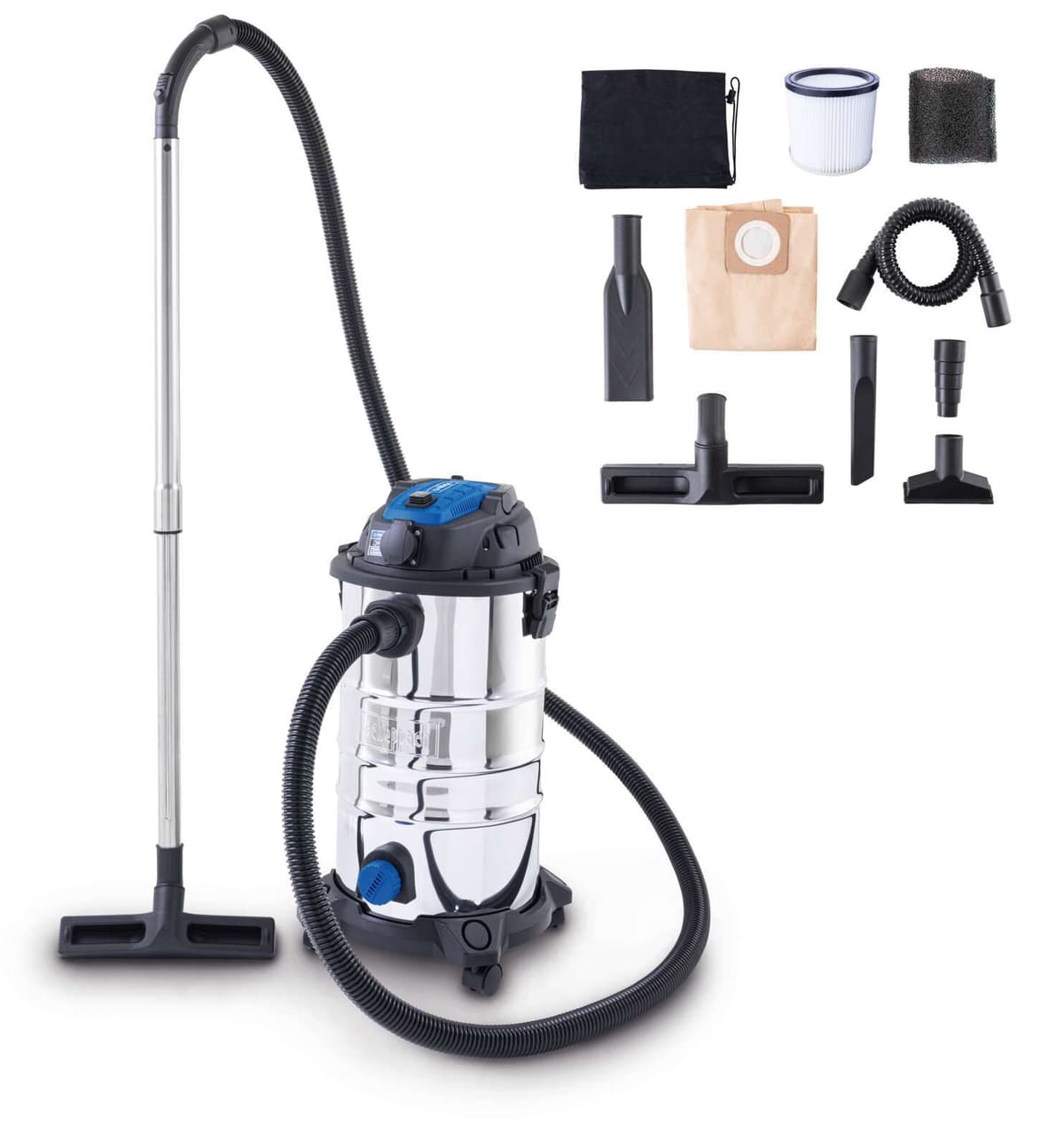 Odkurzacz warsztatowy do pracy na sucho i mokro 1500W 30l 20kPa VC30 Premium Scheppach 5907746901