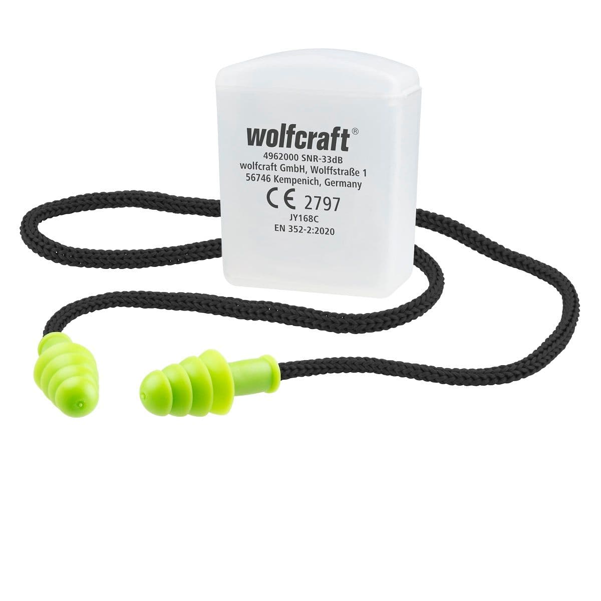 Stopery do uszu Wolfcraft - na żyłce, 33 db