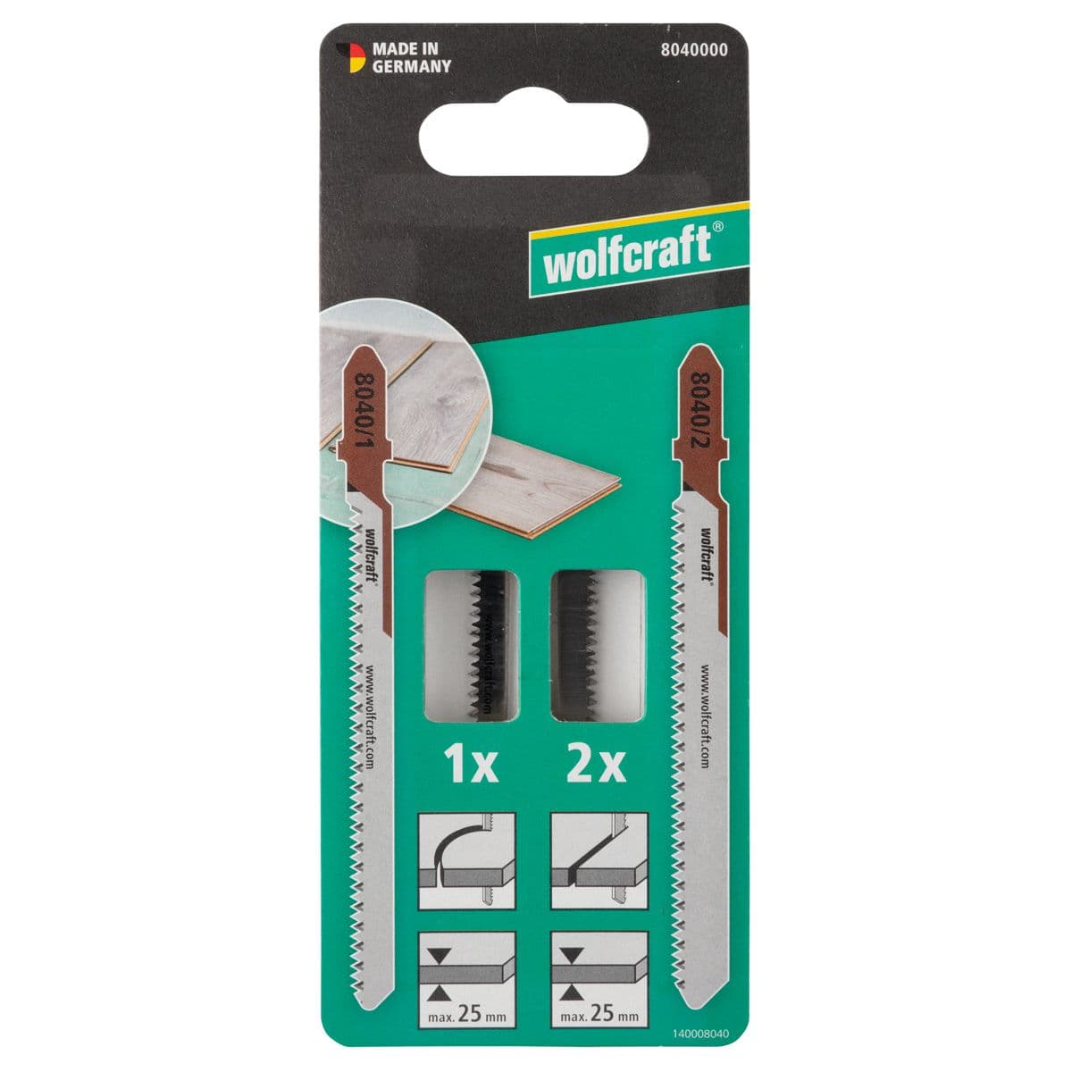 Zestaw 3 brzeszczotów 25 mm do wyrzynarek, Lamilat wolfcraft