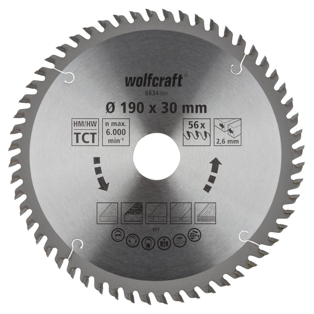 Tarcza HM do pilarek ręcznych Wolfcraft Fi 190x30 ( seria pomarańczowa)