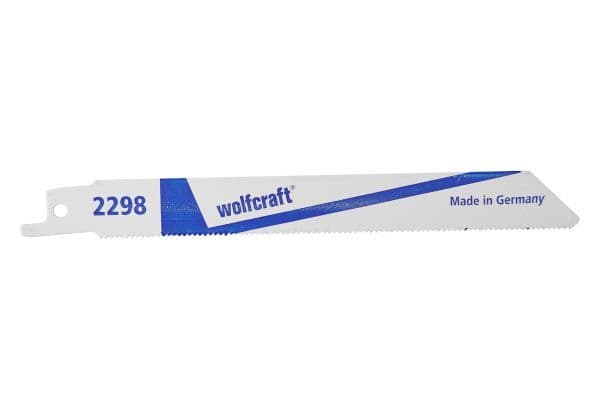 2 brzeszczoty szablaste Wolfcraft mm, dokładne, równe cięcia blachy, metale nieżelazne