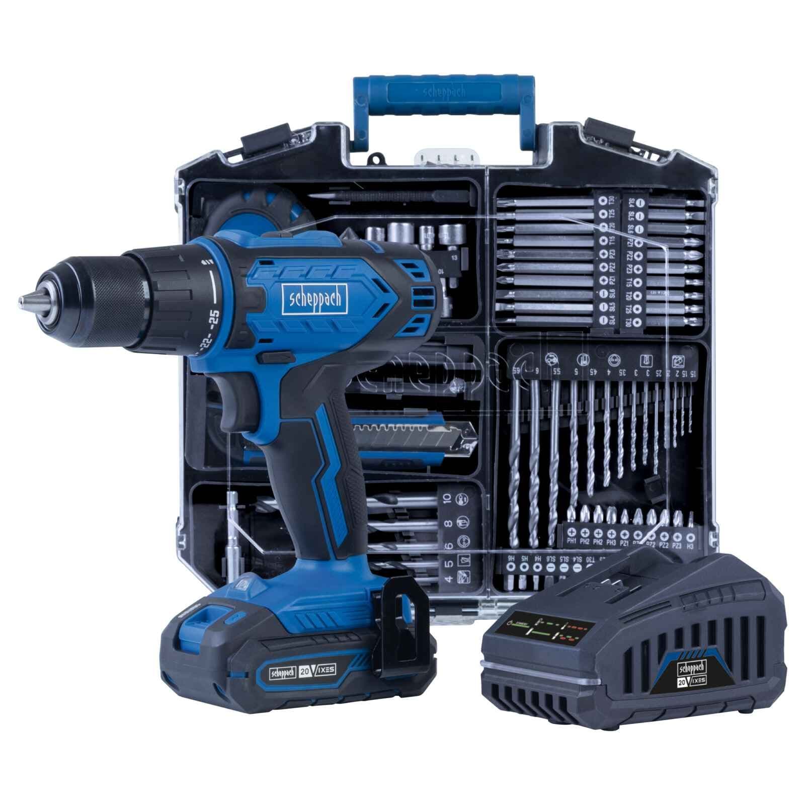 Zestaw narzędzi z wiertarko-wkrętarką 20 V C-DTB74/1-X Scheppach 5909336900