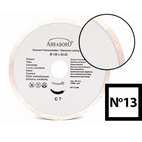 Tarcza diamentowa do płytek 22/5,5 ABRABORO N13, standard