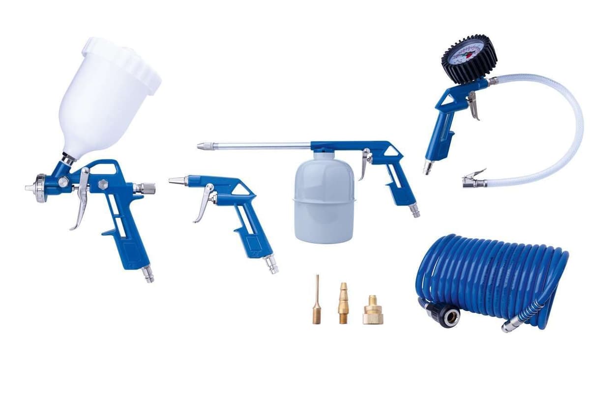 Zestaw akcesoriów pneumatycznych 8 el. wąż 5 m 1/4" Scheppach 7906100742